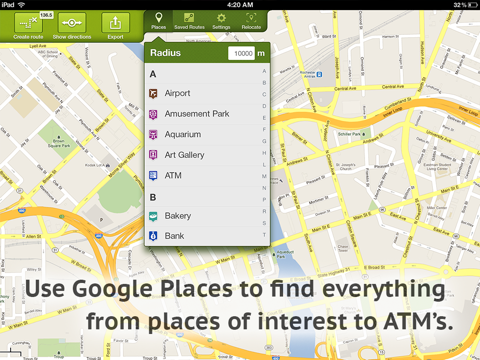 Скриншот из Routes; Maps and Places HD