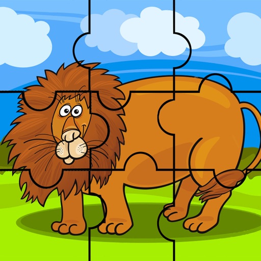 Animal Jigsaw Puzzle Games Kids Toddlers Learning Icon