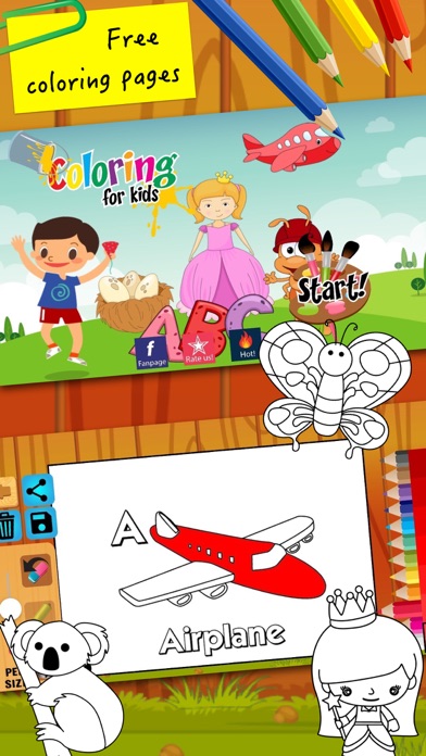 How to cancel & delete ABC coloring pages painting for kids learning from iphone & ipad 1
