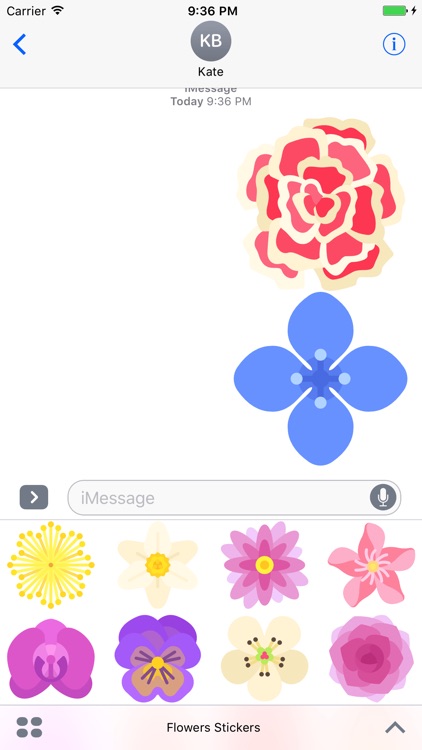 Flowers Stickers - Colorful Emojis