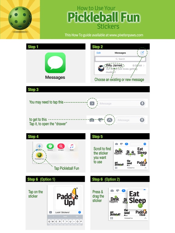 Pickleball Fun iPad screenshot 5 - Stickers app