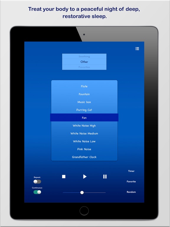 Sleep Sounds: Calm Rain, White Noise, Nature, Fan iPad screenshot 3 - Health & Fitness app