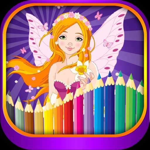 Princess fairy tail coloring for kindergarten iOS App