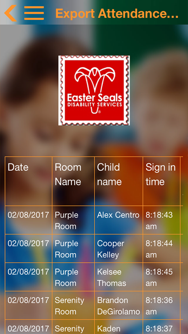 myKidzDay Attendance