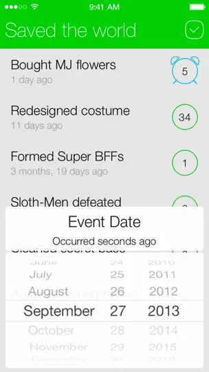 Captura de pantalla de Recur! The Reverse To-Do List en iPhone 2