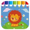 Coloring Book Game For Kids Page Lions Version
