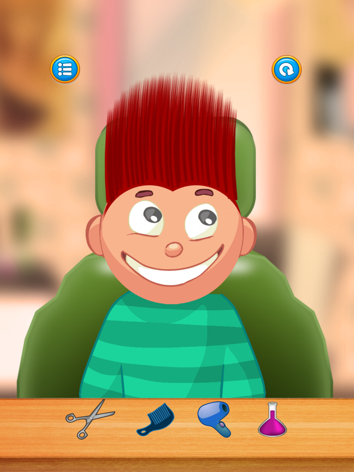 Child game - red hair cut