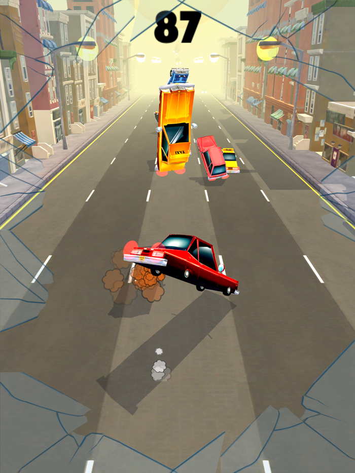 death town car crash racing