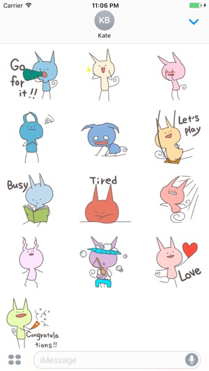 Yazmin The Cute Rabbit English Stickers(圖3)-速報App
