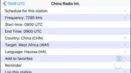 shortwave broadcast schedules iphone screenshot 2