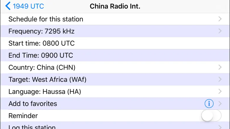 Shortwave Broadcast Schedules screenshot 2 of 3