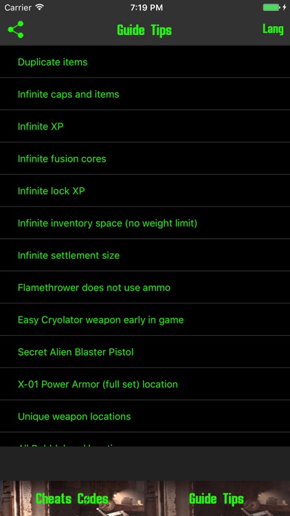 Cheats & Guide for Fallout 4