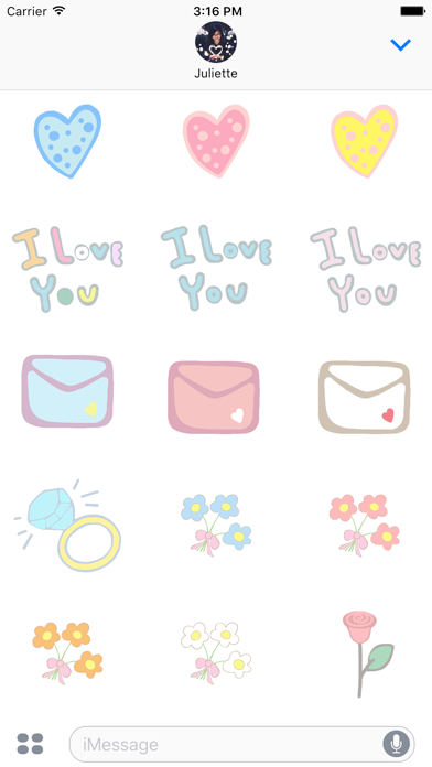Screenshot #1 pour Pastel Love Stickers pour la Saint Valentin