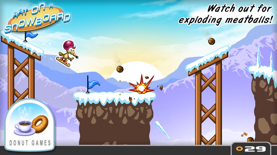 #2. Rat On A Snowboard (iOS) 由: Donut Games