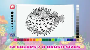 Ocean & Sea Animal Coloring Book Painting Drawing screenshot #5 for iPhone