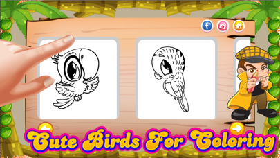 Screenshot #3 pour Coloriage oiseaux: jeux de peinture tout-petits