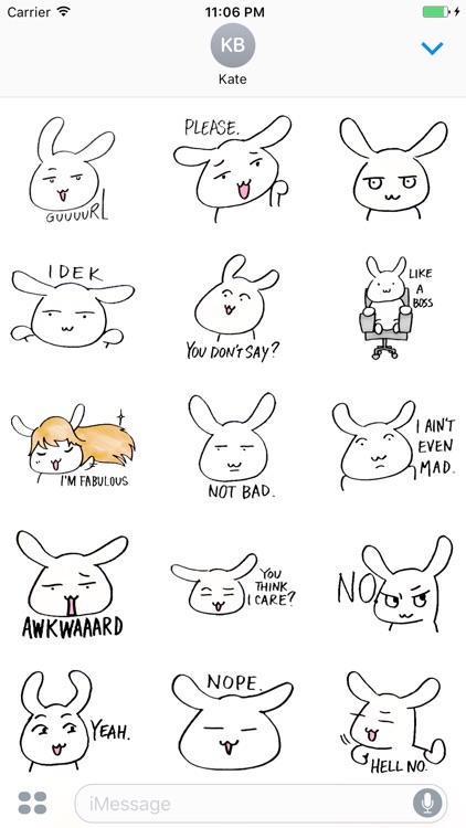 Ulrica The Sweet Bunny English Stickers