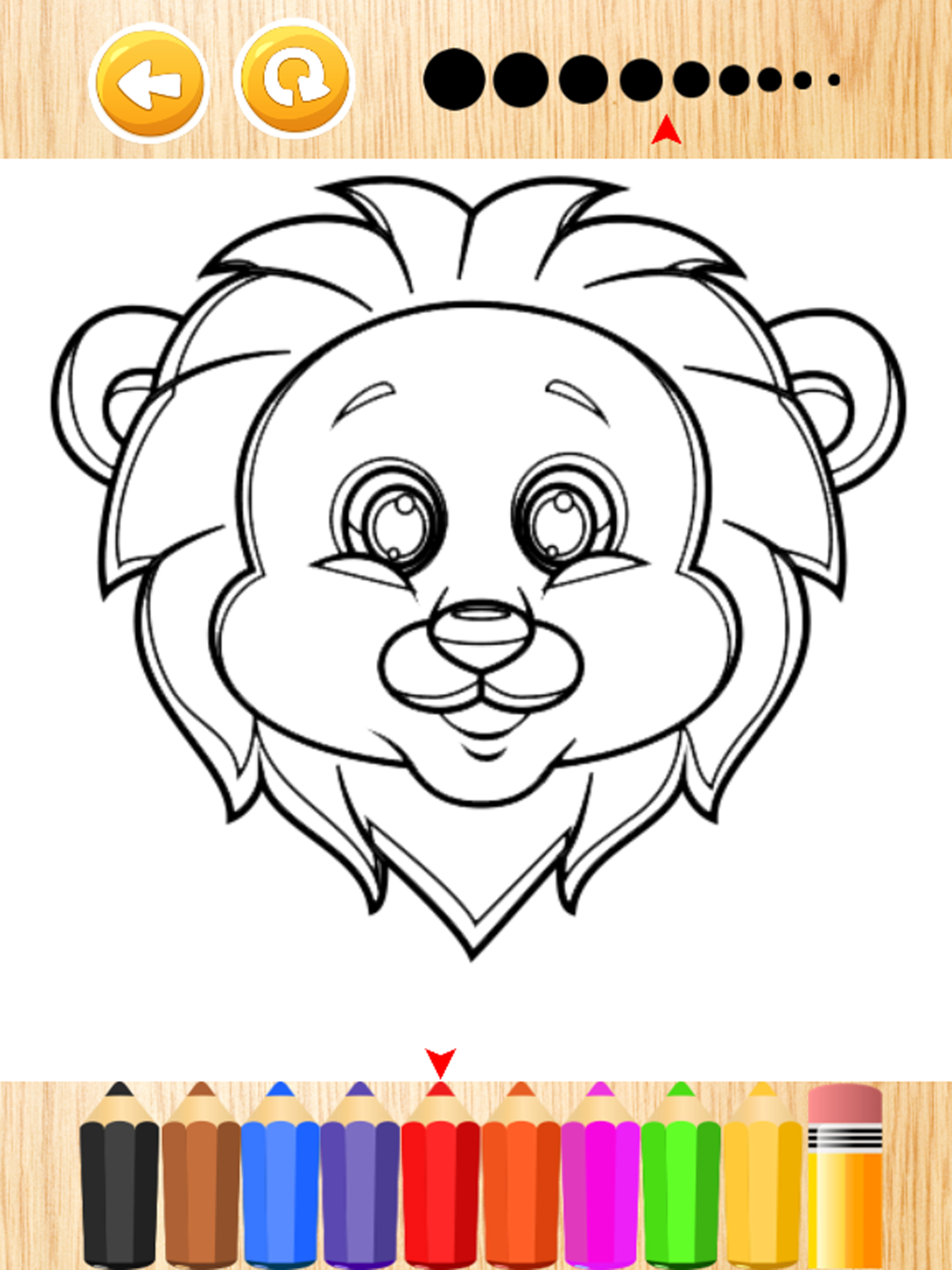 Zoo animal face coloring book for kids games
