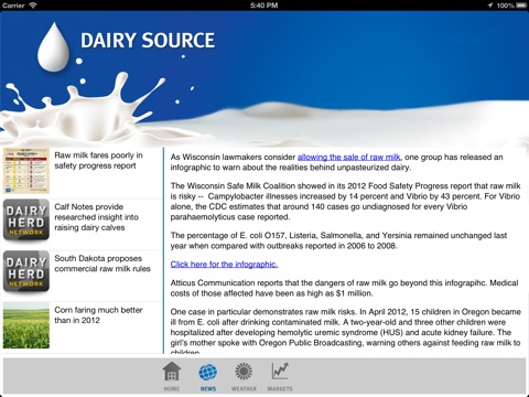 Dairy Source for iPad screenshot 2