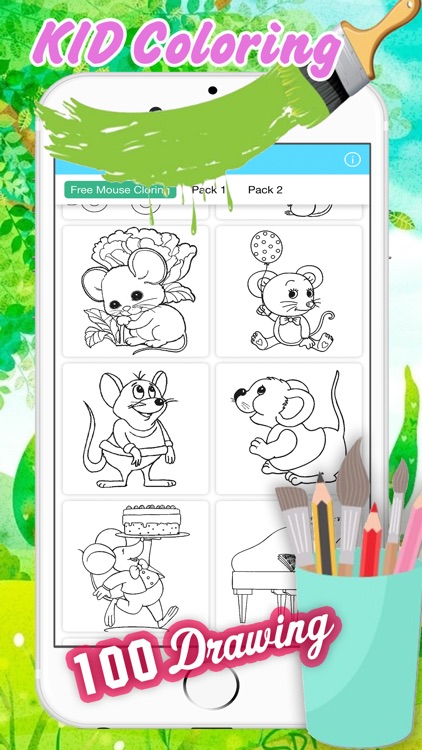 Cute Hamster Coloring Book Drawing for Kid