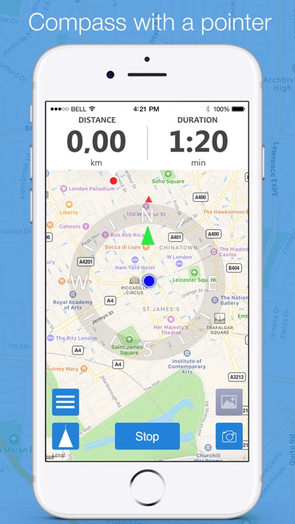 Running distance tracker - find the way back