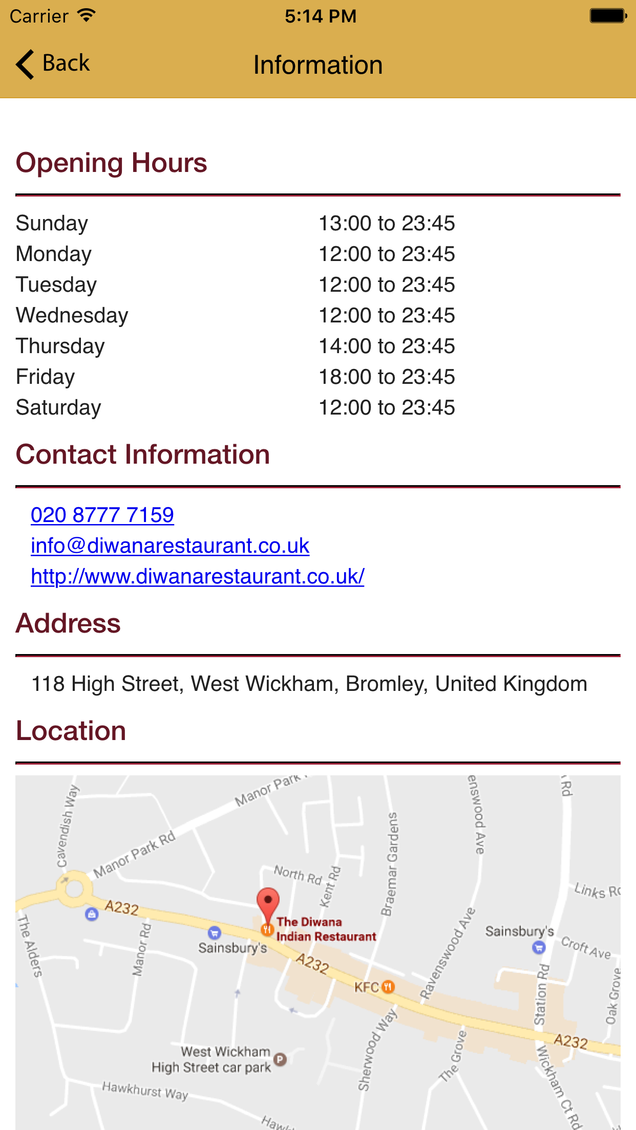 Diwana Restaurant screenshot 3