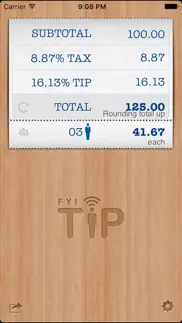 fyi tip calculator free iPhone Captures Décran 3