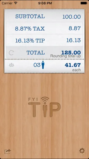 Captura de pantalla de FYI Tip Calculator Free en iPhone 3