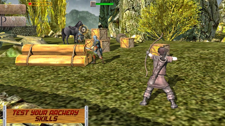 Archery bow boscage: shoot arrow against enemy