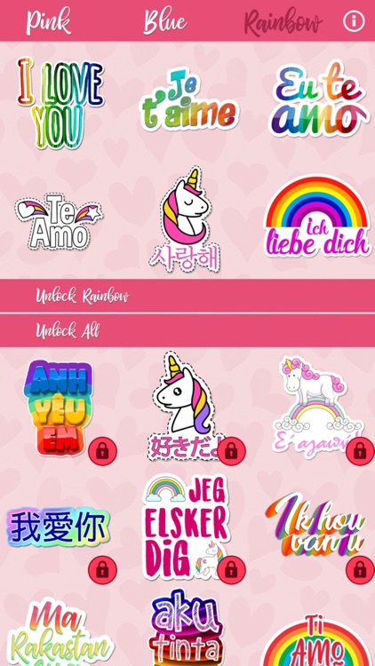 I Love You Stickers in All Languages for iMessages screenshot-4