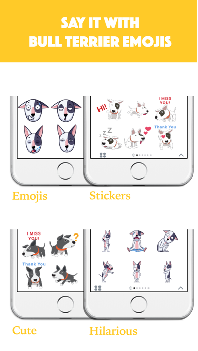 Bull Terrier Emoji Keyboard Screenshot