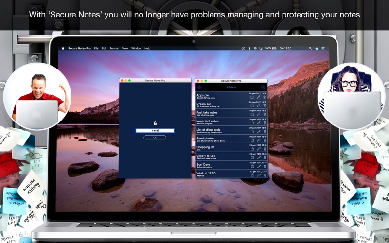 Secure Notes Pro app screenshot