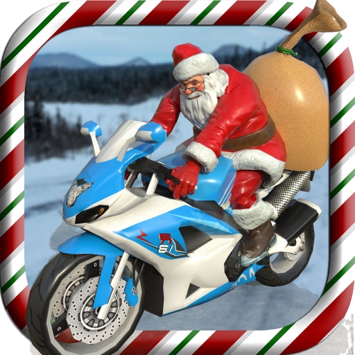 Santa Motorbike Racer - Kids Santa Gift Collection icon