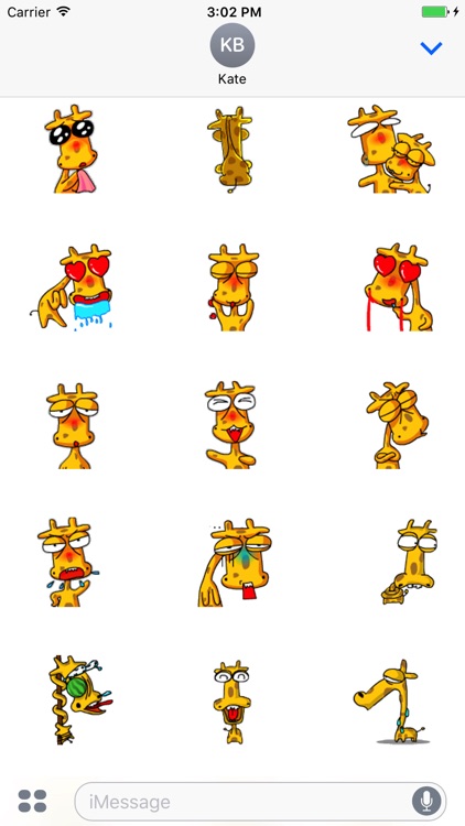 Animated Giraffe Sticker App