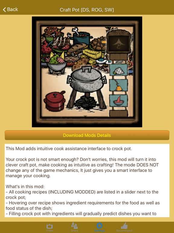 Mods for Don't Starve and Don't Starve Together iPad screenshot
