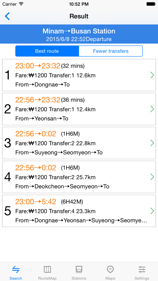#2. Metro Busan Subway (iOS) 由: WU QIUPING
