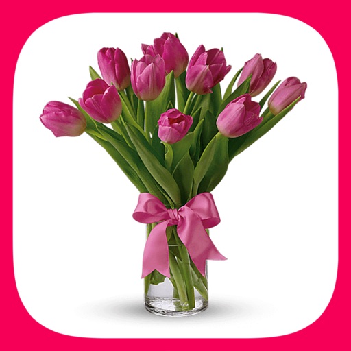 Valentine's Day Tulips Flower Stickers