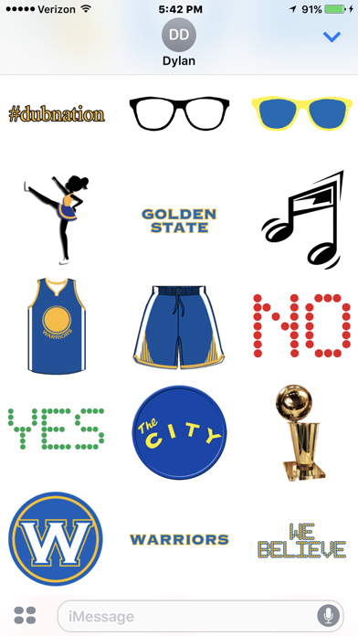 Warriors Basketball Stickers Screenshot 4 - AppWisp.com Warriors Basketball Stickers Screenshot 4 - AppWisp.com