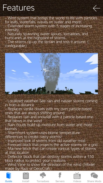 Tornado Reality Mod for Minecraft PC Edition