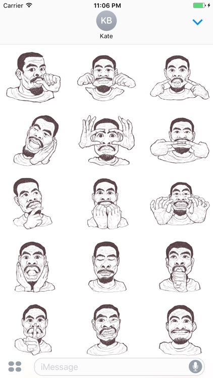 Funny Old Man Expression Sticker
