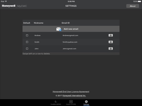 MyCMC iPad screenshot