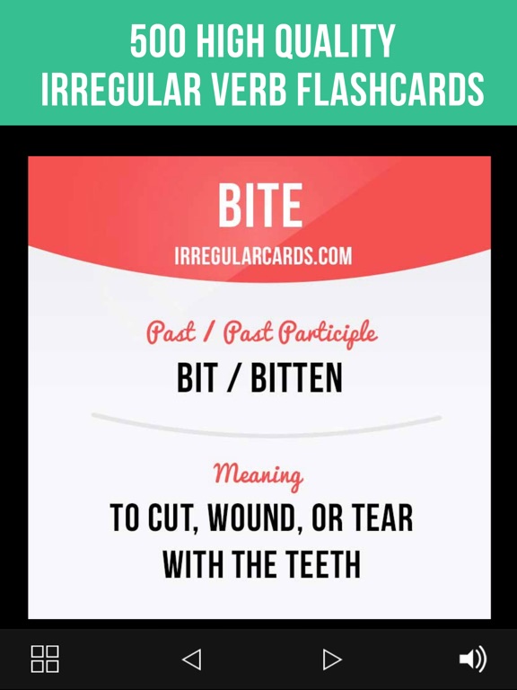 Screenshot #4 pour English Irregular Verbs Cards