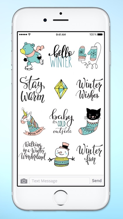 Hand Drawn Holiday Christmas Winter 1 Sticker Pack