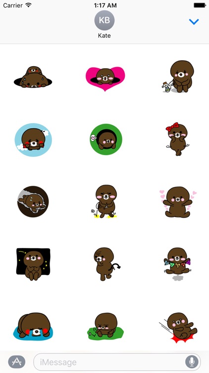 Lovely Brown Mole Stickers