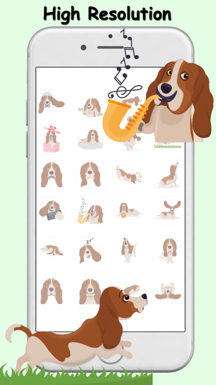 Basset Hound Emojis & Stickers