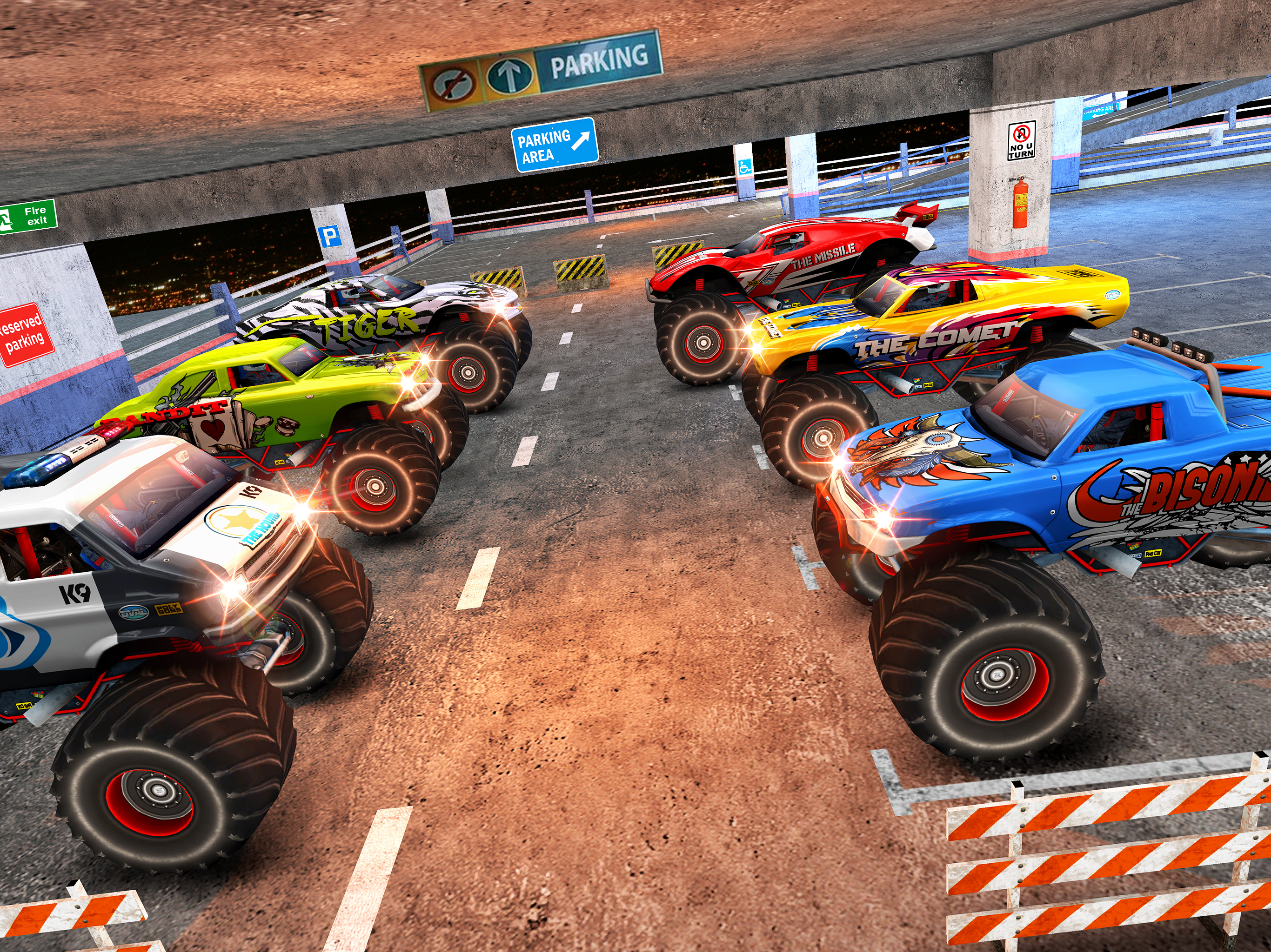 Multi Storey Monster Truck Parking Simulator 2017