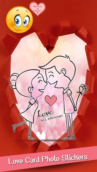 Valentine Yourself- Love Card Photo Stickers App Screenshot 2 - AppWisp.com Valentine Yourself- Love Card Photo Stickers App Screenshot 2 - AppWisp.com