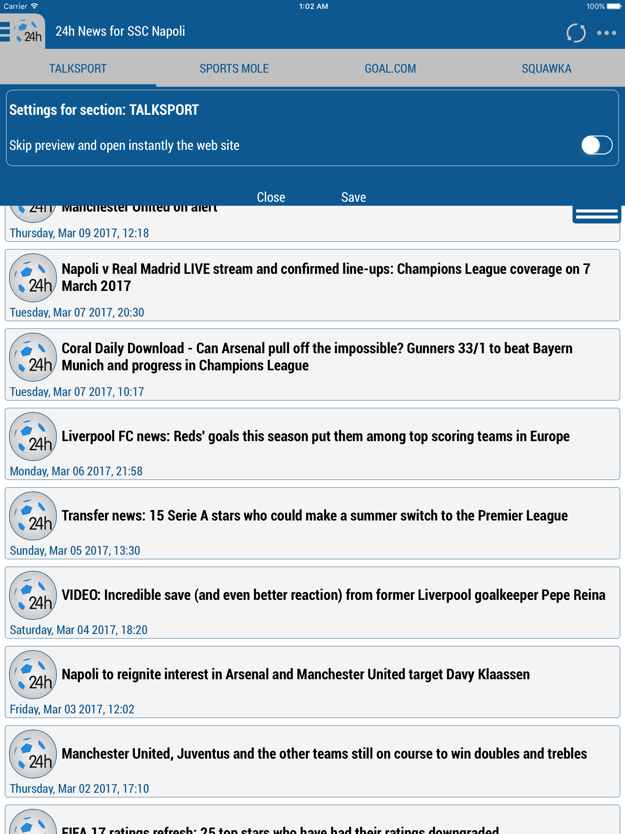 24h News for SSC Napoli
