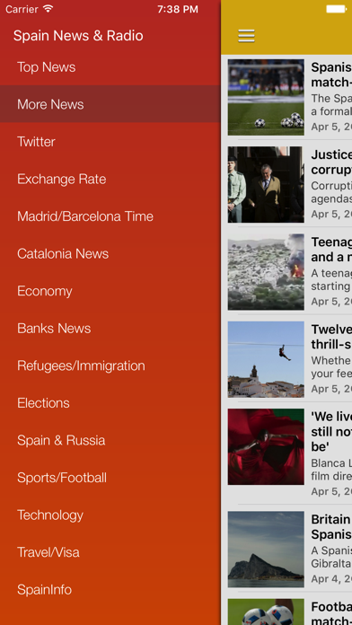 Screenshot #2 pour Spain News in English Today & Spanish Radio