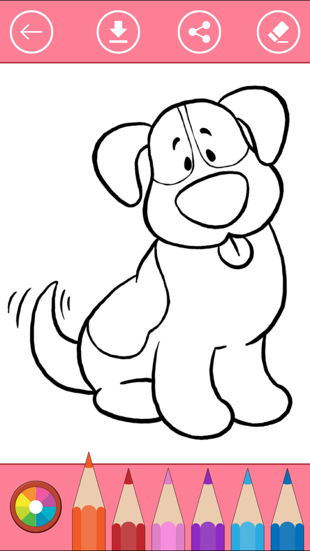 塗り絵の本 子供のための犬の犬 可愛い犬の塗り絵 塗り絵の本 Free Download App For Iphone Steprimo Com
